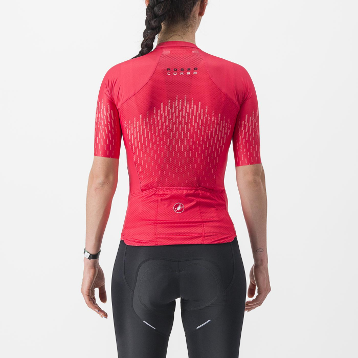 Tricou cu maneca scurta Castelli Aero PRO W, de dama, Rosu, S [2]