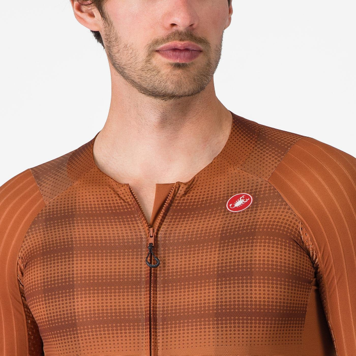 Tricou cu maneca scurta Castelli Aero Race 8S, pentru barbati, maro mocha, L [6]