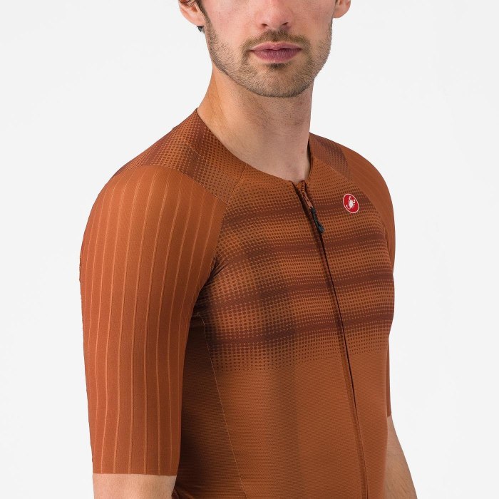 Tricou cu maneca scurta Castelli Aero Race 8S, pentru barbati, maro mocha, L [4]