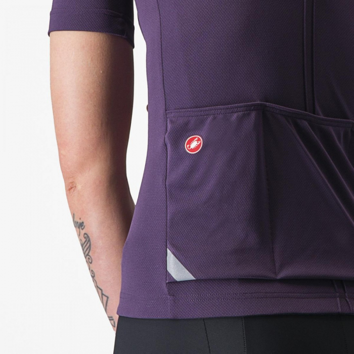 Tricou cu maneca scurta Castelli Anima 4, pentru femei, mov nocturn, L [5]