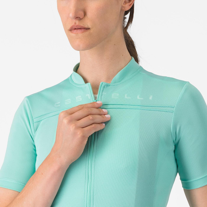 Tricou cu maneca scurta Castelli Anima 4, pentru femei, albastru piscina, XS [5]