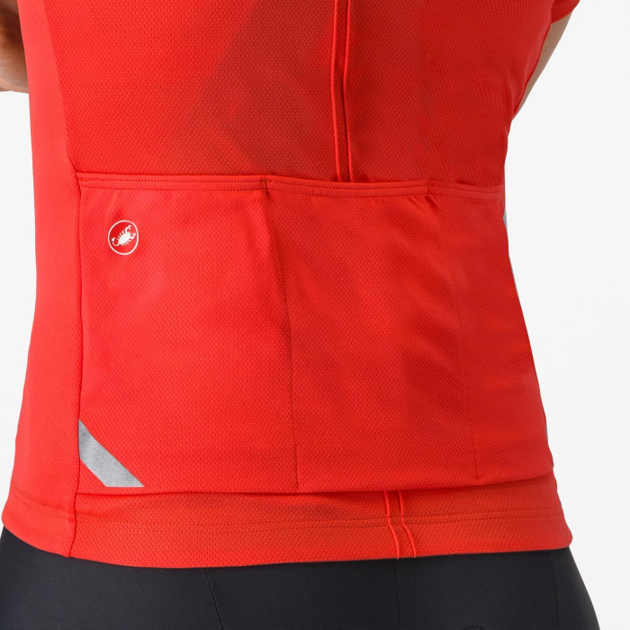Tricou cu maneca scurta Castelli Anima 4, pentru femei, rosu hibiscus, M [6]