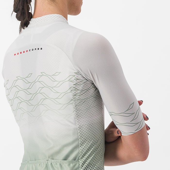 Tricou cu maneca scurta Castelli Climber's 2.0 W, de dama, Alb/Vernil, XS [3]