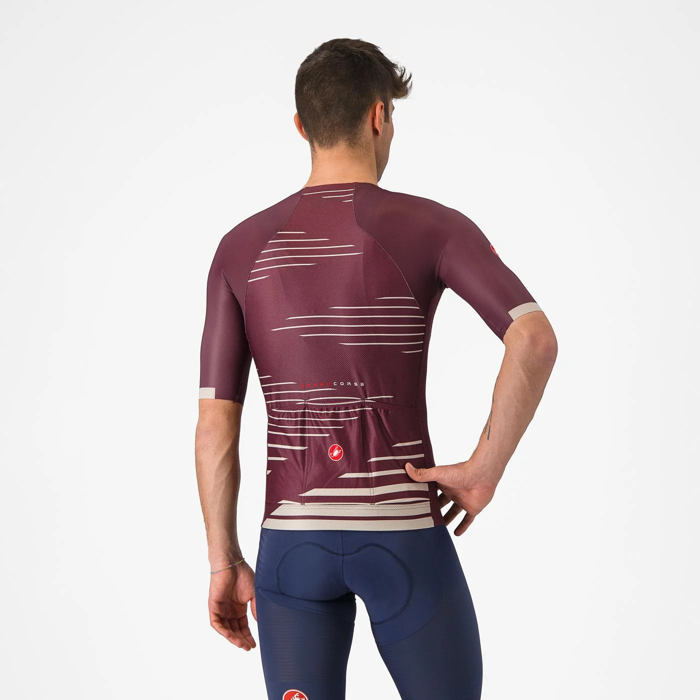 Tricou cu maneca scurta Castelli Climber's 4.0, Visiniu/Gri, M [3]