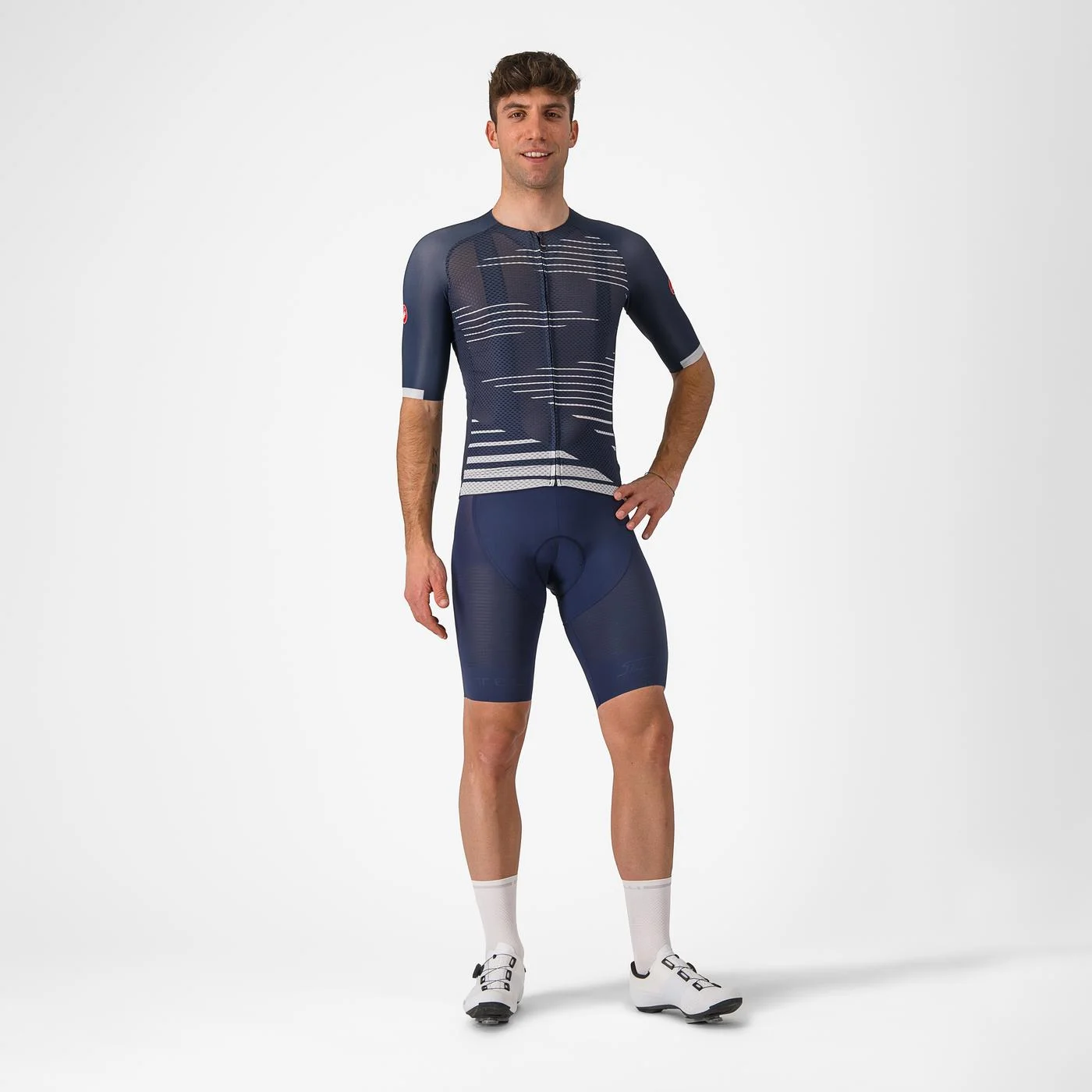 Tricou cu maneca scurta Castelli Climber's 4.0, Indigo/Gri, XXL [3]