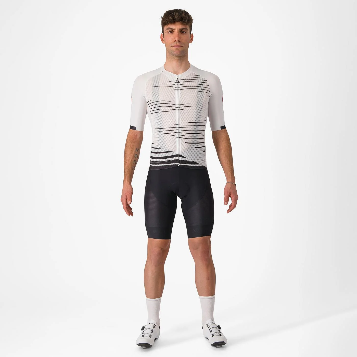 Tricou cu maneca scurta Castelli Climber's 4.0, Alb/Negru, XL [5]