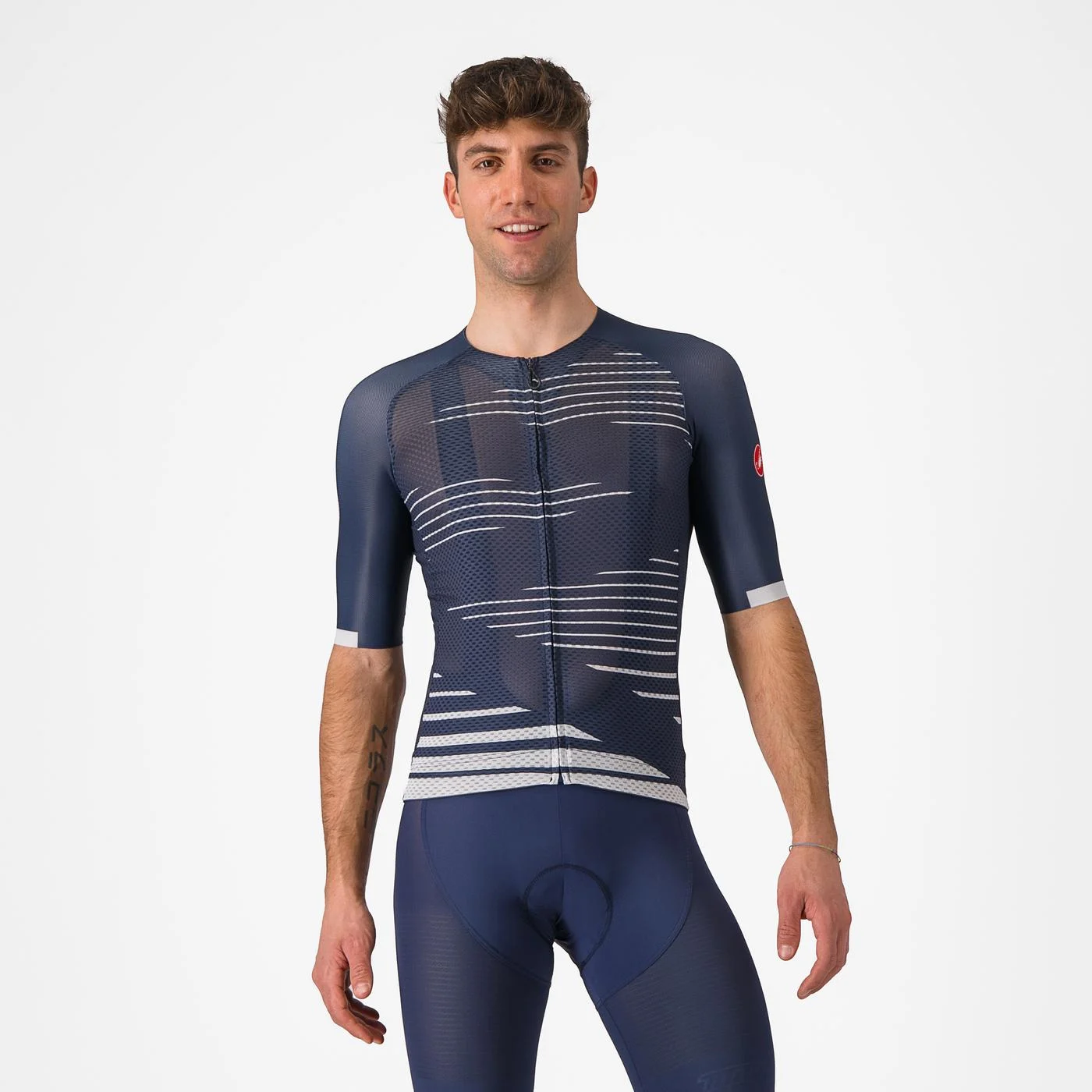 Tricou cu maneca scurta Castelli Climber's 4.0, Indigo/Gri, XXL [2]