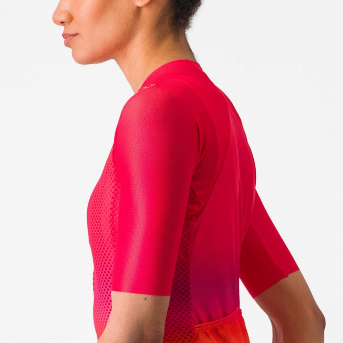 Tricou cu maneca scurta Castelli Climber's 4.0 W, de dama, Rosu/Magenta/Portocaliu, S [7]