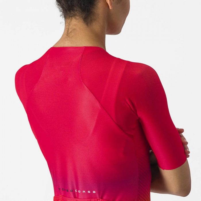 Tricou cu maneca scurta Castelli Climber's 4.0 W, de dama, Rosu/Magenta/Portocaliu, S [6]