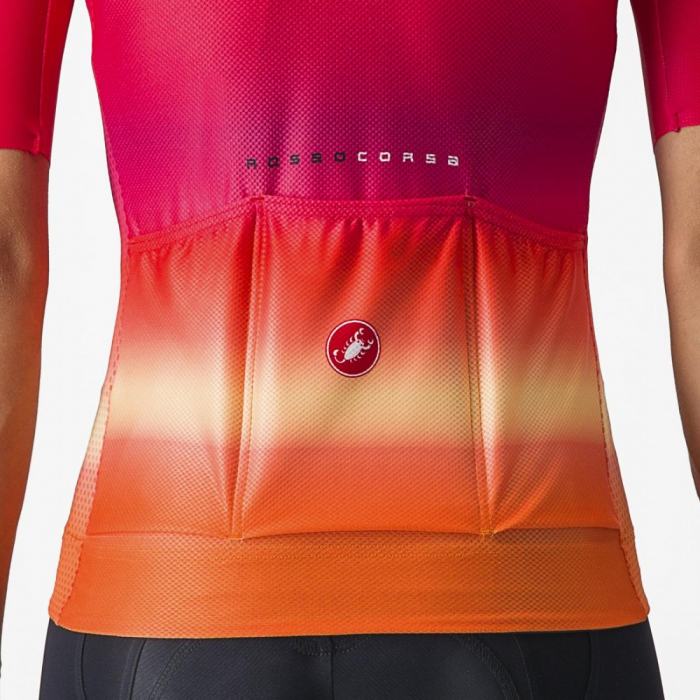 Tricou cu maneca scurta Castelli Climber's 4.0 W, de dama, Rosu/Magenta/Portocaliu, S [4]