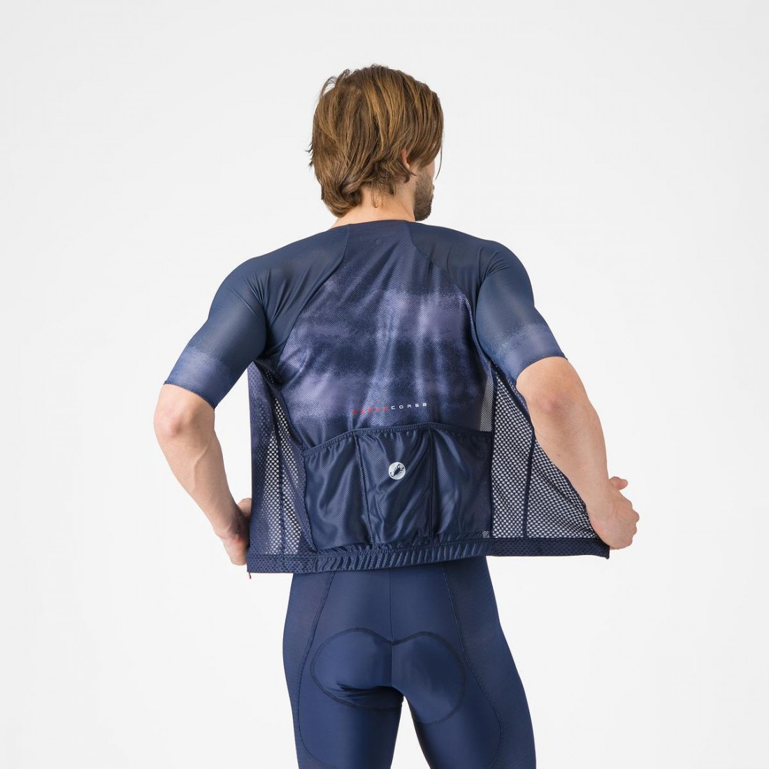 Tricou cu maneca scurta Castelli Climbers A/C, pentru barbati, albastru belgian L [2]