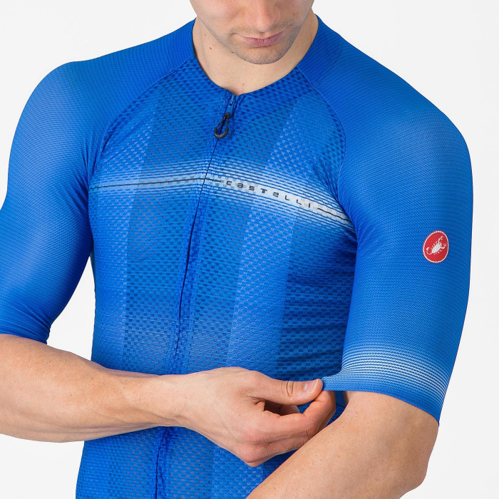Tricou cu maneca scurta Castelli Climbers A/C, pentru barbati, albastru Italia/albastru belgian, M [6]