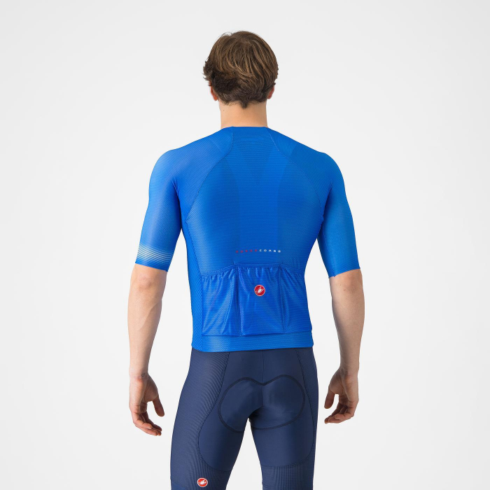 Tricou cu maneca scurta Castelli Climbers A/C, pentru barbati, albastru Italia/albastru belgian, M [2]