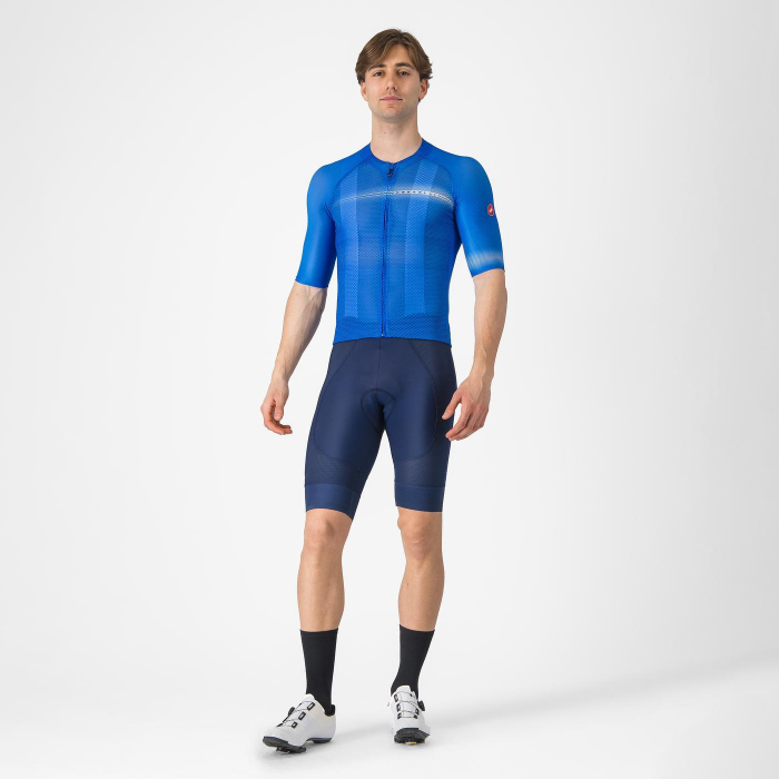 Tricou cu maneca scurta Castelli Climbers A/C, pentru barbati, albastru Italia/albastru belgian, M [3]