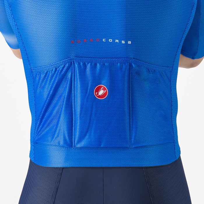 Tricou cu maneca scurta Castelli Climbers A/C, pentru barbati, albastru Italia/albastru belgian, M [7]