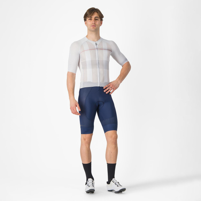 Tricou cu maneca scurta Castelli Climbers A/C, pentru barbati, gri argintiu/rosu, S [3]