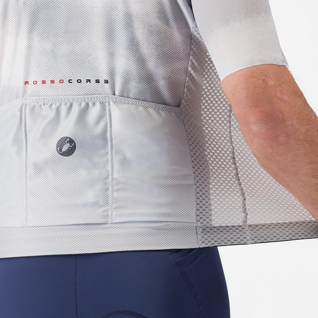 Tricou cu maneca scurta Castelli Climbers A/C, pentru barbati, gri inchis/gri L [4]