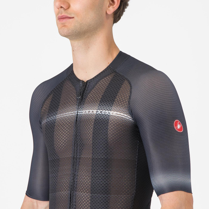 Tricou cu maneca scurta Castelli Climbers A/C, pentru barbati, negru/gri inchis, M [5]