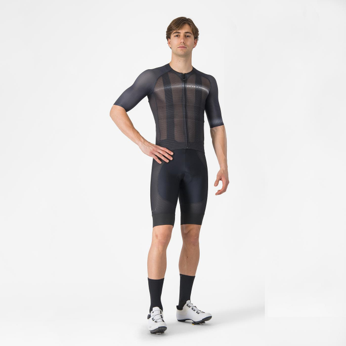 Tricou cu maneca scurta Castelli Climbers A/C, pentru barbati, negru/gri inchis, M [3]