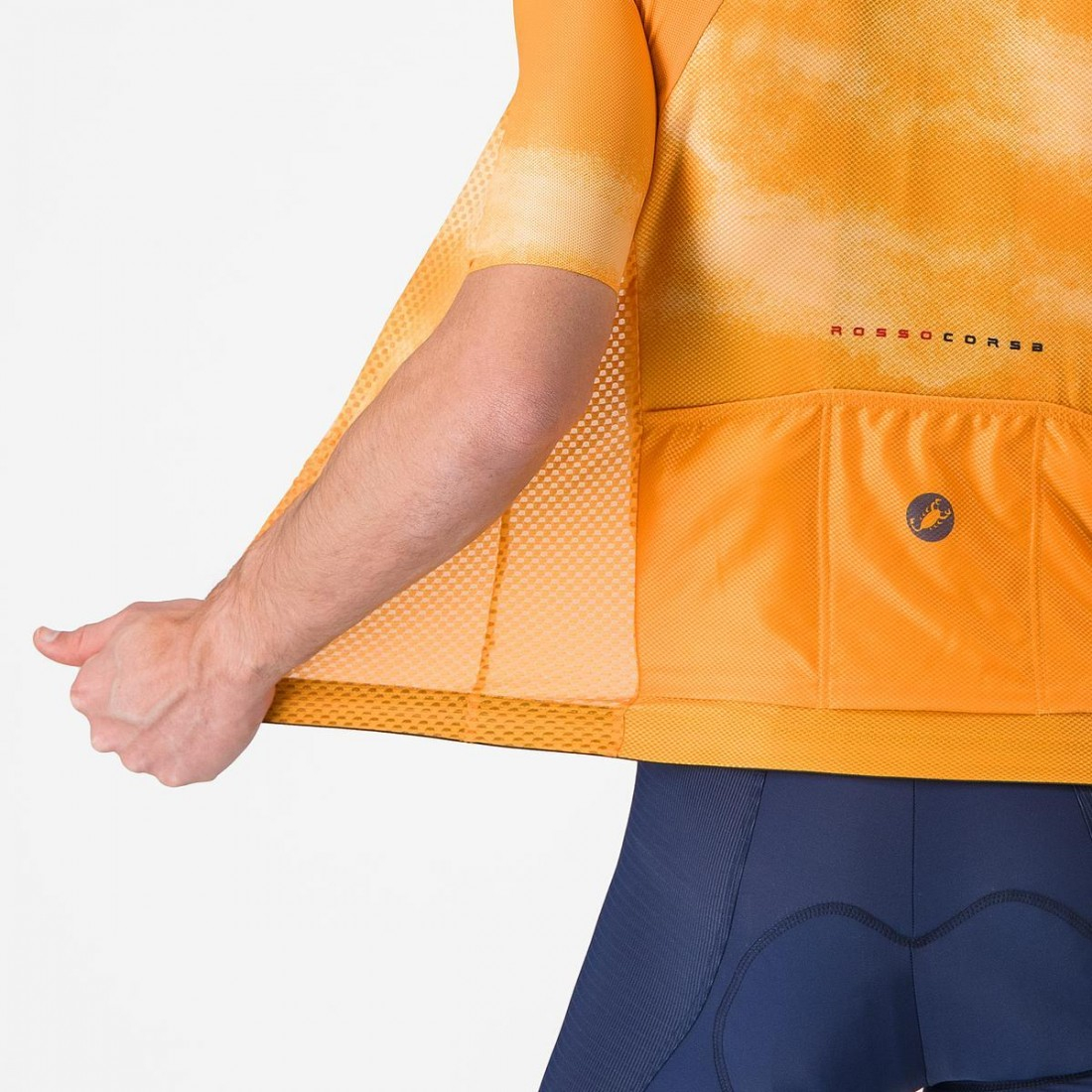 Tricou cu maneca scurta Castelli Climbers A/C, pentru barbati, portocaliu/gri L [4]