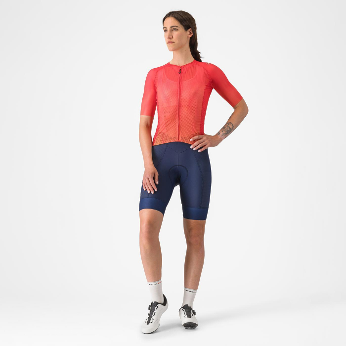 Tricou cu maneca scurta Castelli Climbers A/C W, pentru femei, rosu hibiscus, XS [3]