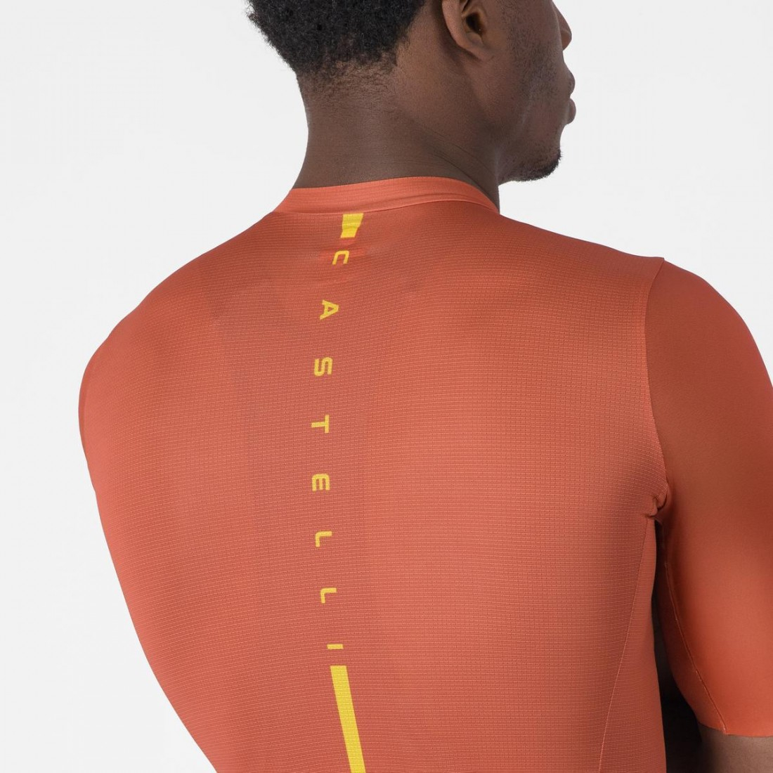 Tricou cu maneca scurta Castelli Drittone Logo, pentru barbati, paprika/mango mojito L [4]