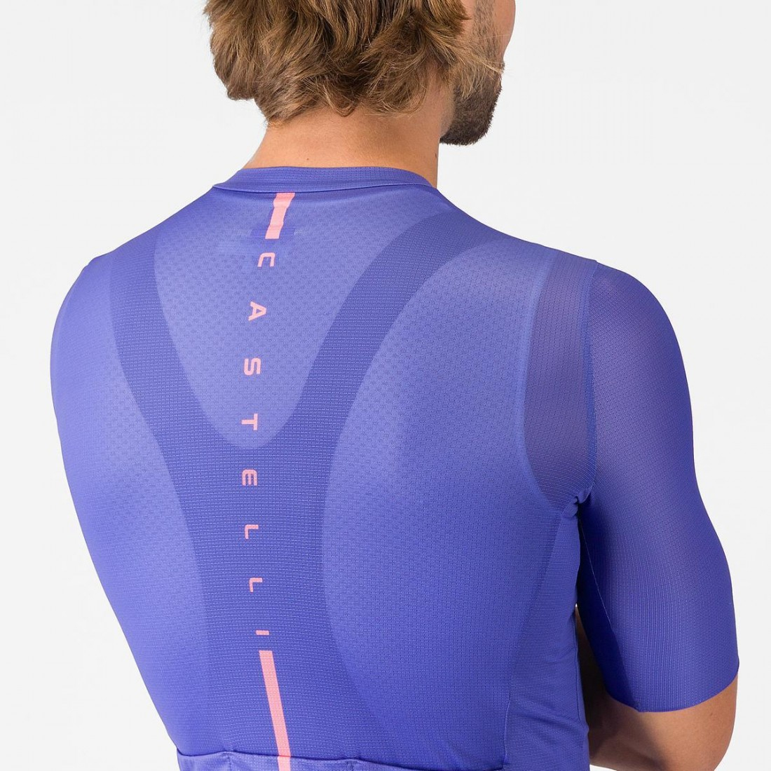 Tricou cu maneca scurta Castelli Drittone Logo, pentru barbati, violet/roz giro XL [6]