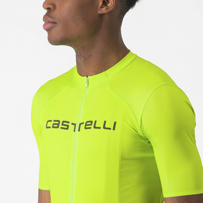 Tricou cu maneca scurta Castelli Prologo Lite, pentru barbati, lime electric/verde inchis, M [5]