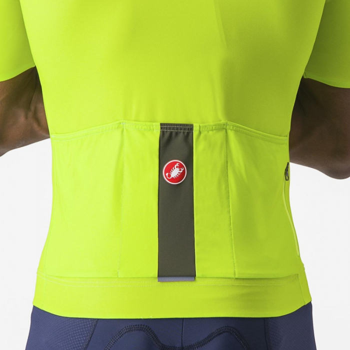 Tricou cu maneca scurta Castelli Prologo Lite, pentru barbati, lime electric/verde inchis, M [4]