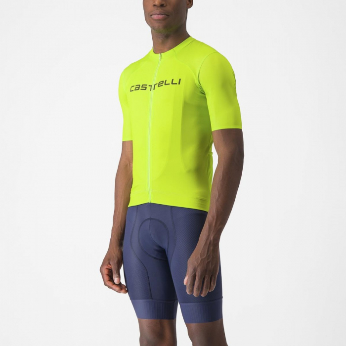 Tricou cu maneca scurta Castelli Prologo Lite, pentru barbati, lime electric/verde inchis, M [3]