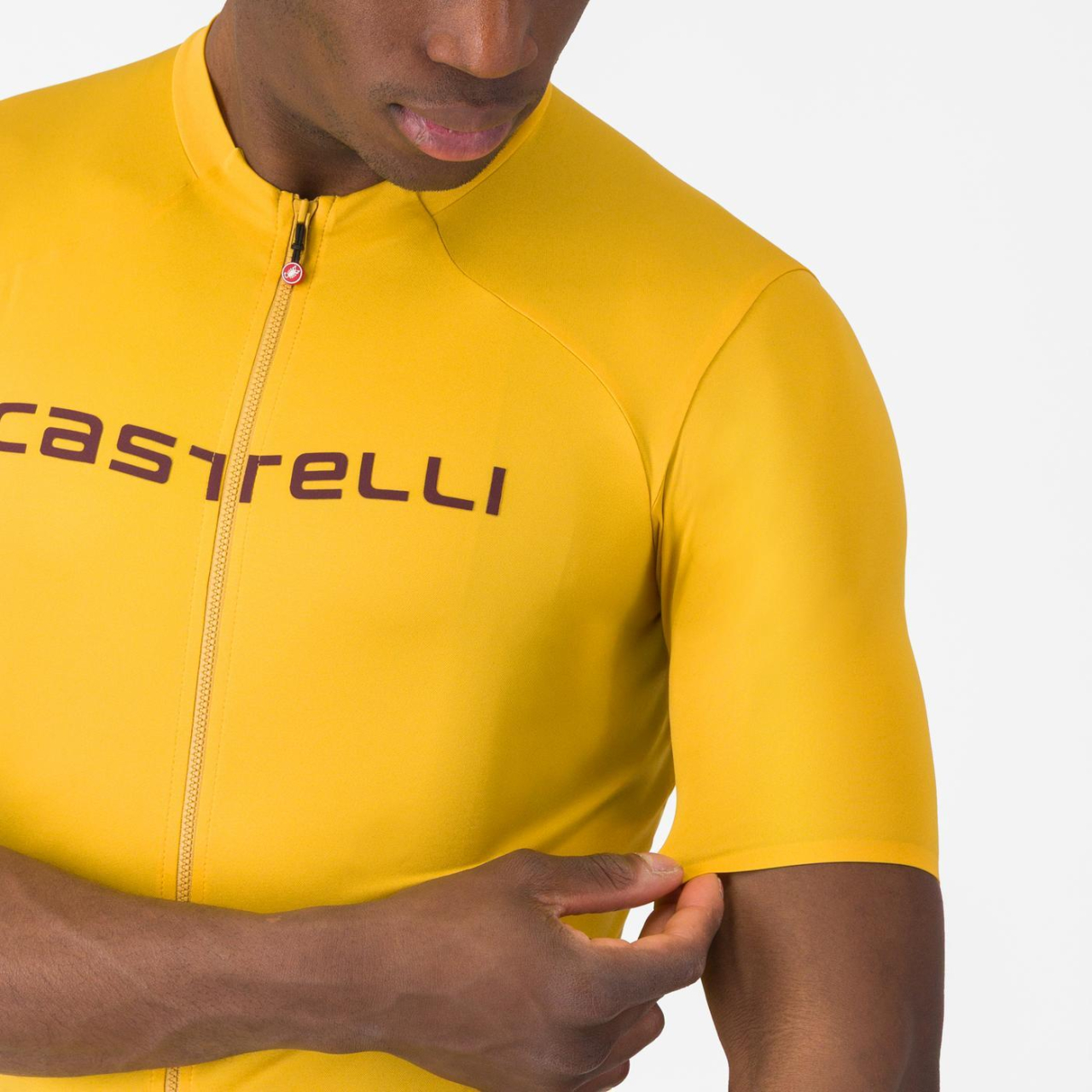 Tricou cu maneca scurta Castelli Elements, Galben/Visiniu, XL [5]