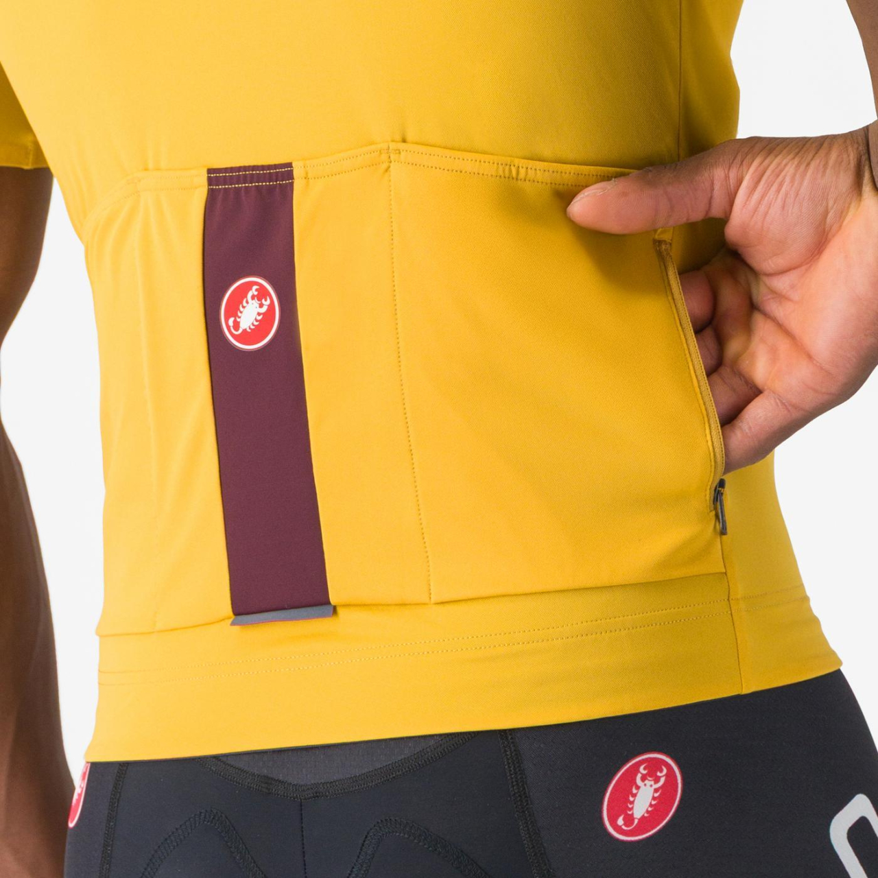 Tricou cu maneca scurta Castelli Elements, Galben/Visiniu, XXL, resigilat [6]