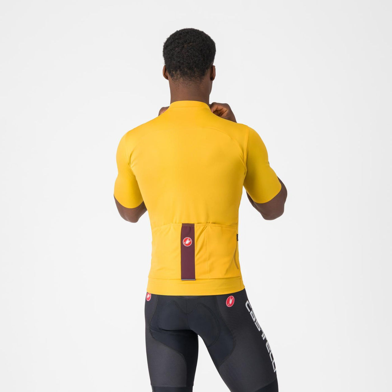 Tricou cu maneca scurta Castelli Elements, Galben/Visiniu, XXL, resigilat [2]