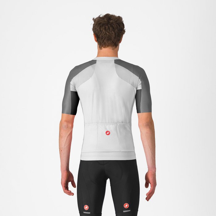 Tricou cu maneca scurta Castelli Entrata 6, pentru barbati, alb fildes/gri fumuriu-negru deschis, L [2]
