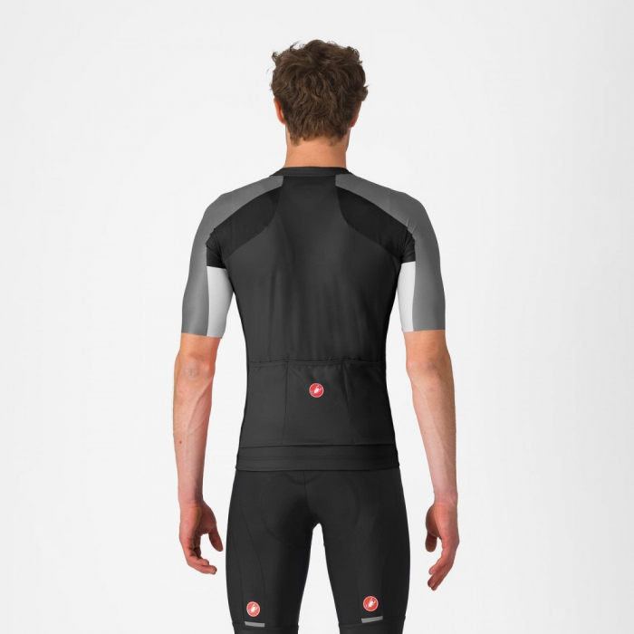 Tricou cu maneca scurta Castelli Entrata 6, pentru barbati, negru deschis/gri inchis-gri fumuriu, XXXL [2]