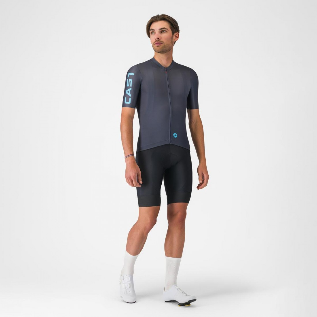 Tricou cu maneca scurta Castelli Entrata Apex, pentru barbati, albastru neon/albastru inchis L [2]