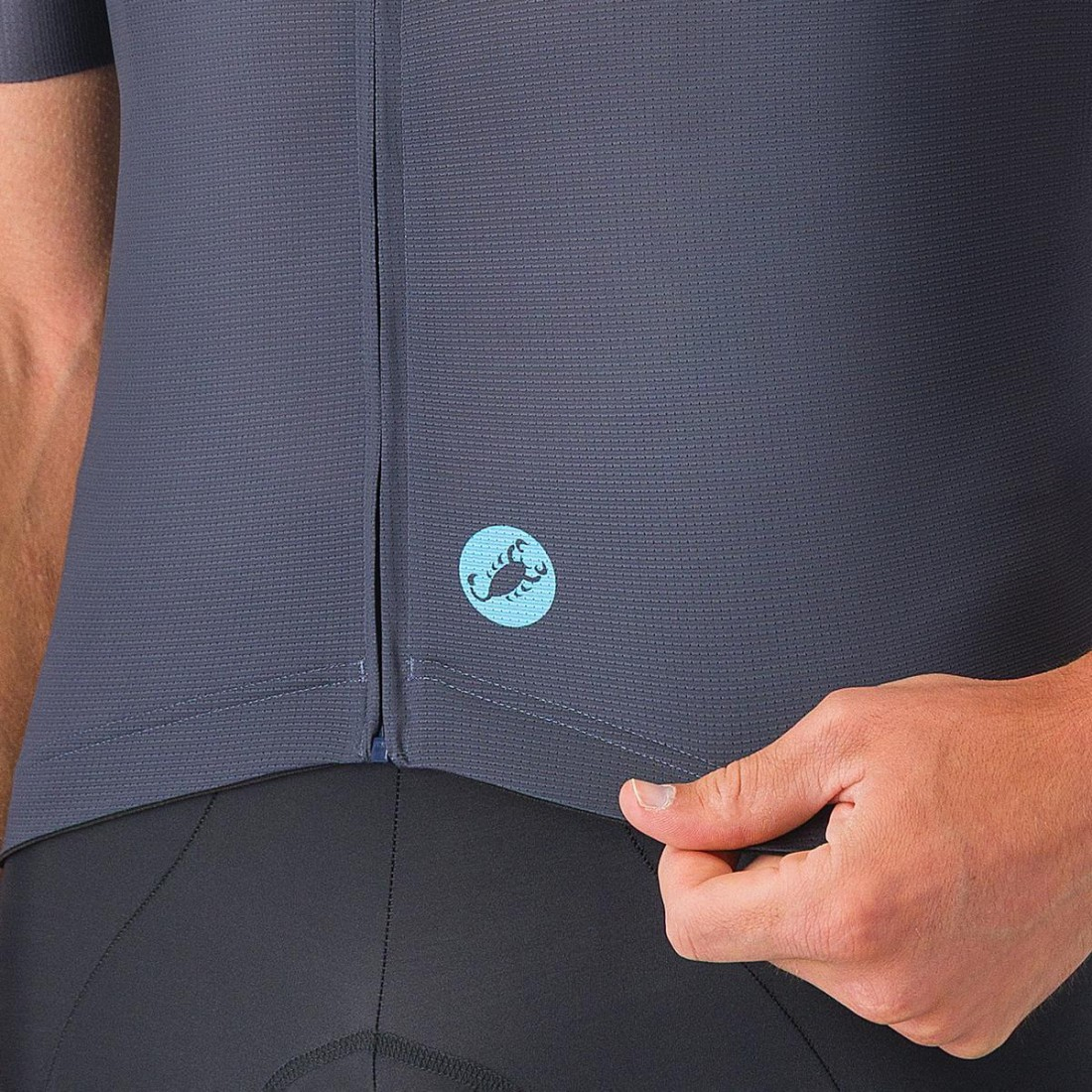 Tricou cu maneca scurta Castelli Entrata Apex, pentru barbati, albastru neon/albastru inchis L [5]