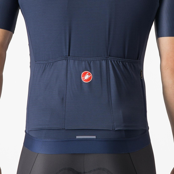Tricou cu maneca scurta Castelli Espresso, pentru barbati, albastru belgian/argintiu selenar, XL [7]
