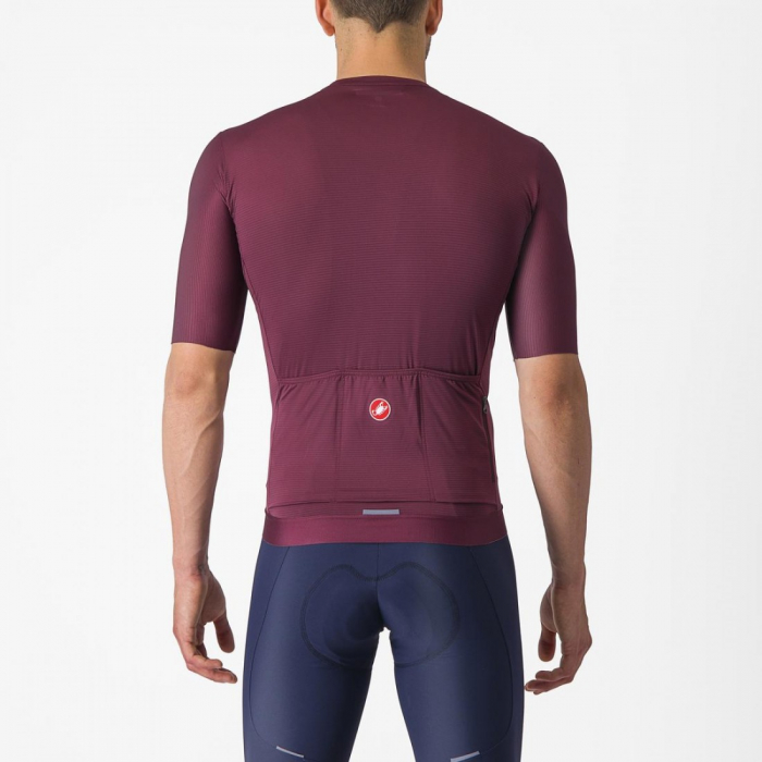 Tricou cu maneca scurta Castelli Espresso, pentru barbati, visiniu inchis/argintiu selenar, XXXL [2]