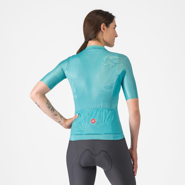 Tricou cu maneca scurta Castelli Fantasia, pentru femei, albastru piscina, M [2]