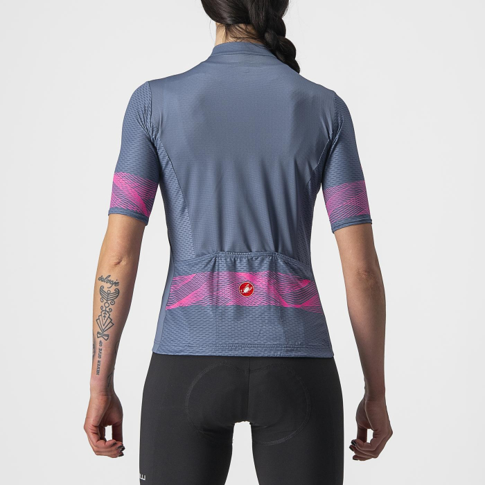 Tricou cu maneca scurta Castelli Fenice, de dama, Bleumarin/Roz, L [2]