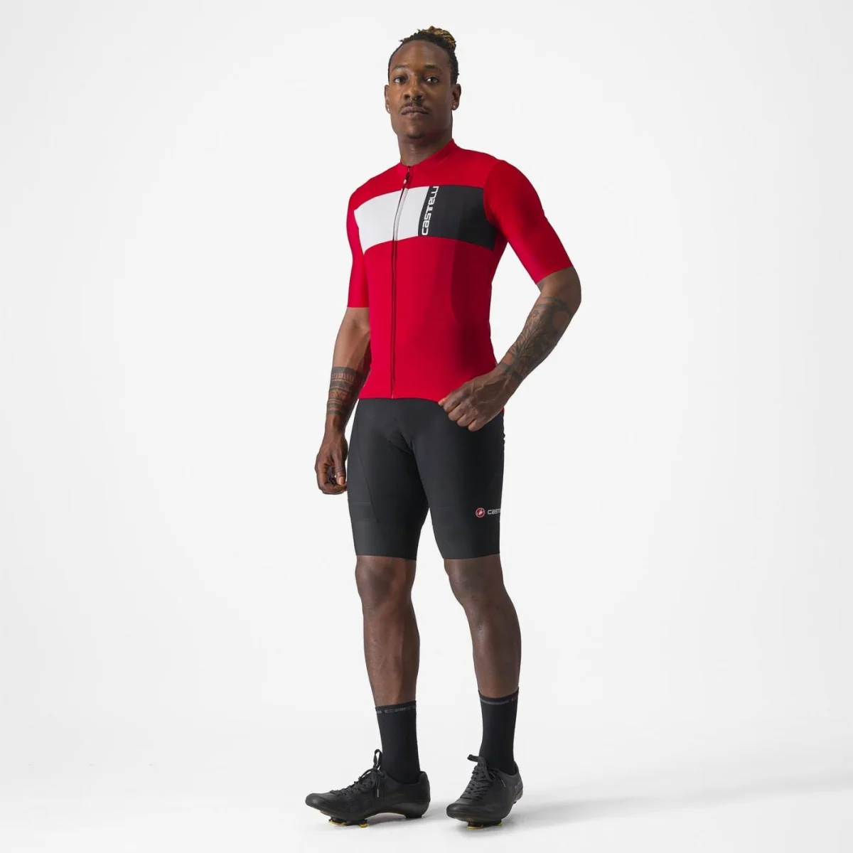Tricou cu maneca scurta Castelli Prologo 7, Rosu/Alb/Negru, M [4]