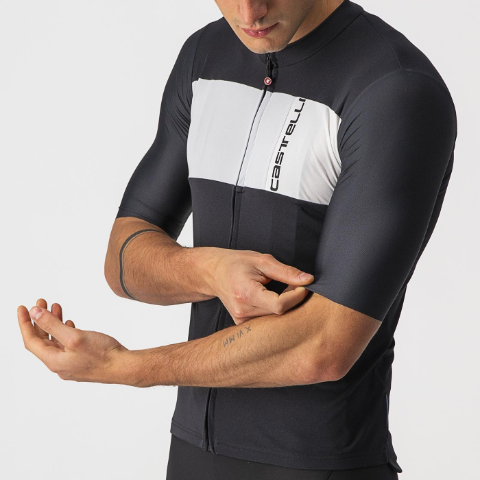 Tricou cu maneca scurta Castelli Prologo 7, Negru/Alb, L [5]