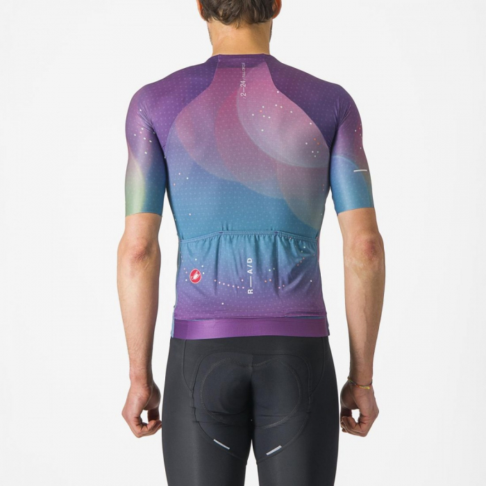 Tricou cu maneca scurta Castelli R-A/D, Mov Multicolor, L [2]