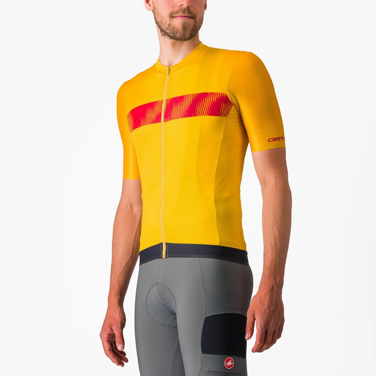 Tricou cu maneca scurta Castelli Unlimited Endurance, Galben/Rosu, S [2]