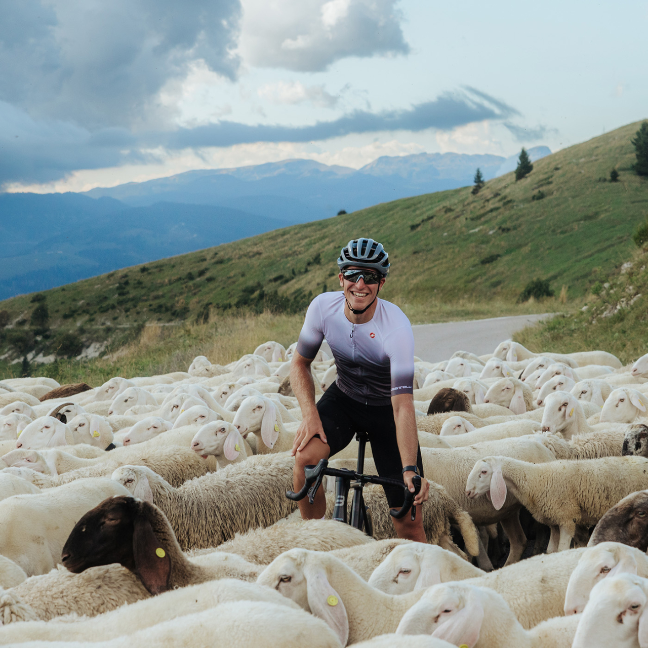 Tricou cu maneca scurta Castelli UPF, pentru barbati, albastru Italia, L [8]