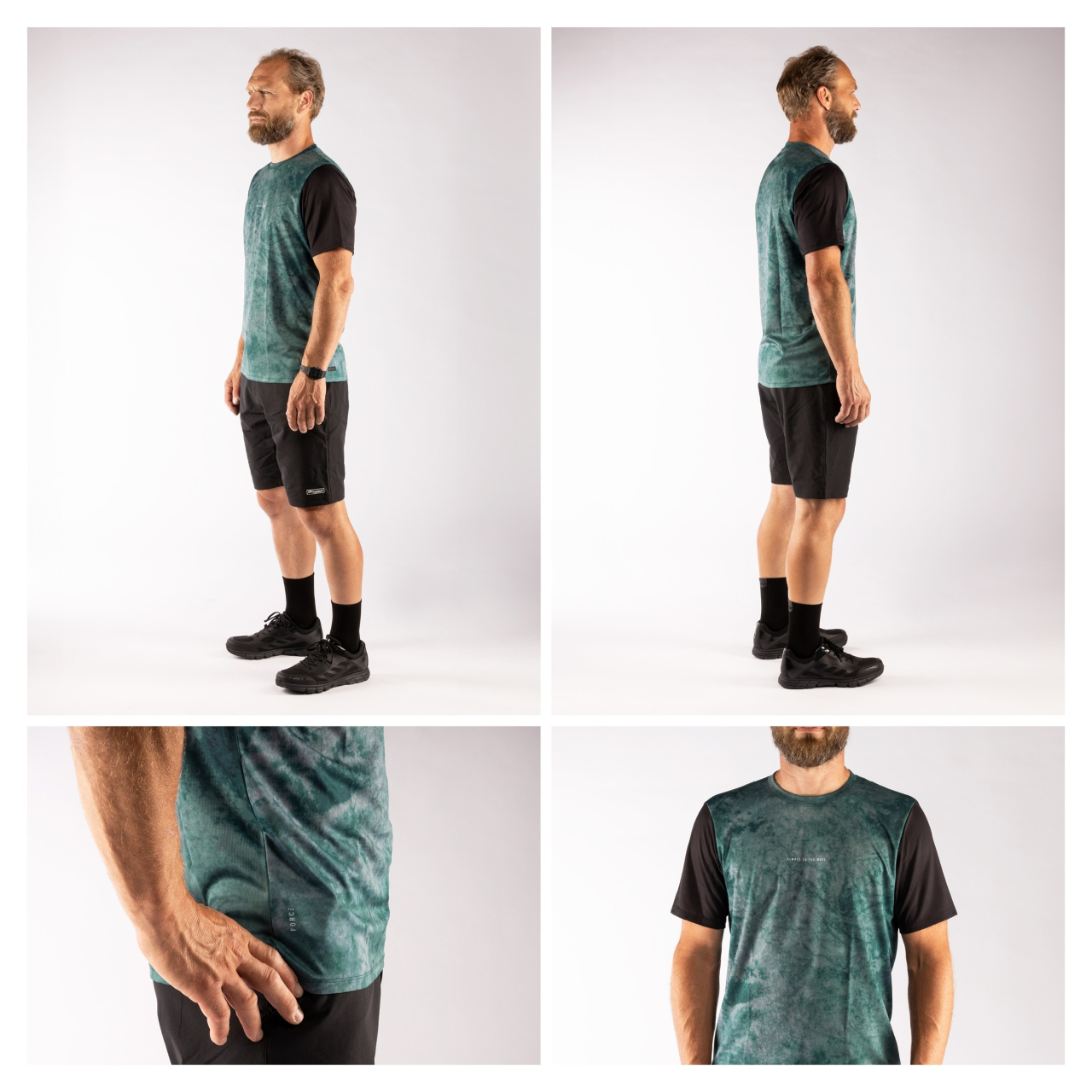 Tricou cu maneca scurta Force Move, Verde, L [3]