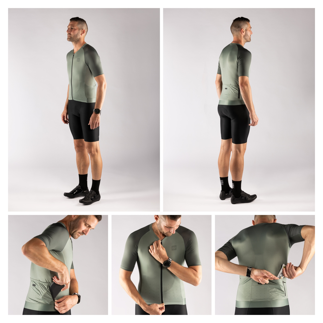 Tricou cu maneca scurta Force Script Verde L [6]