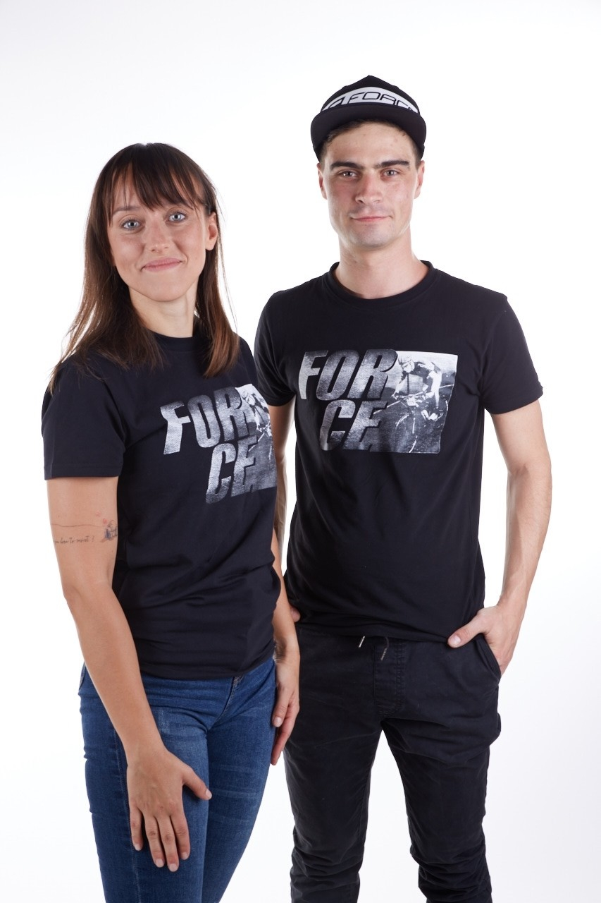 Tricou cu maneca scurta Force Spirit negru XL [3]