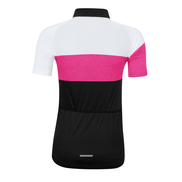 Bluza ciclism Force View Lady maneci scurte negru/alb/roz XL [2]